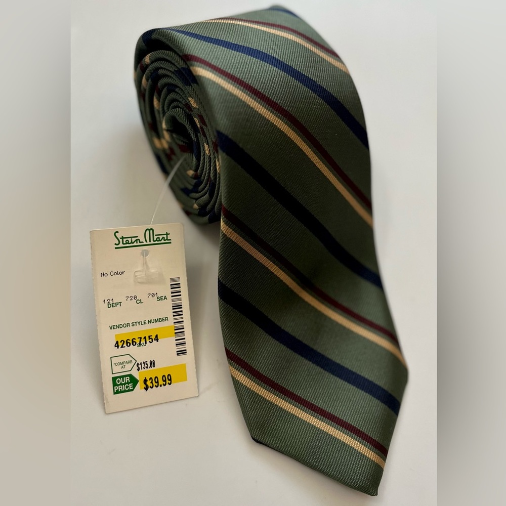Robert Talbott Carmel Hand Sewn Finest Silk Men’s Necktie Multicolor Stripes NWT
